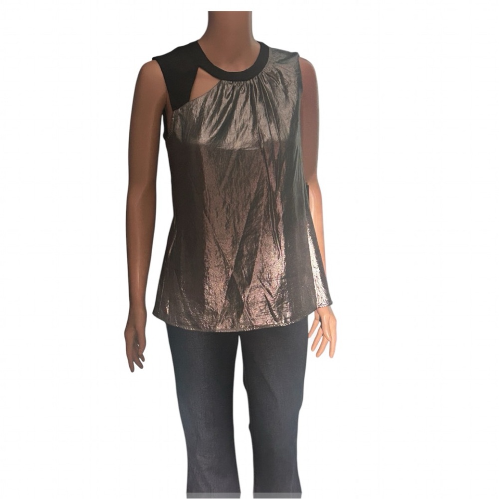 NWT NANETTE LEPORE “ALL NIGHTER” TOP SIVER SLEEVELESS TOP SZ 8 and 6